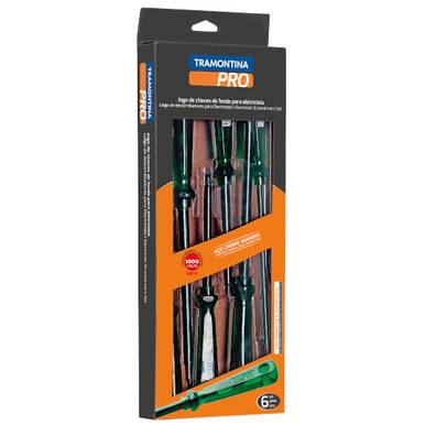 JOGO PARA ELETRECISTA 6 PEÇAS TRAMONTINA REF. 44115/406