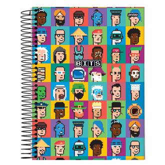 CADERNO UNIV CAPA DURA 15X1 240FLS - BITS - PCT 2 - JANDAIA