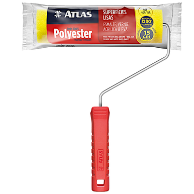 ROLO DE PINTURA EM ESPUMA ATLAS 15 CM C/SUPORTE