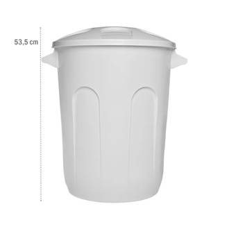 CESTO DE LIXO C/TAMPA 60L - 0069 - BRANCO - UN - JAGUAR