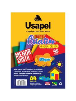 PAPEL CRIATIVO 85G A4 32FL - 8 CORES 25086 - UN - USAPEL