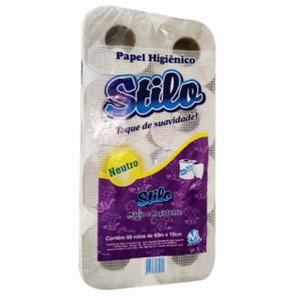PAPEL HIGIENICO STILO C/8 60M - 100% CELULOSE - UN - MEYORS