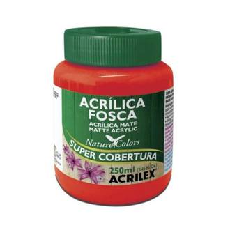 TINTA ACRILICA FOSCA 250ML  - VERMELHO FOGO - PCT 3 - ACRILEX