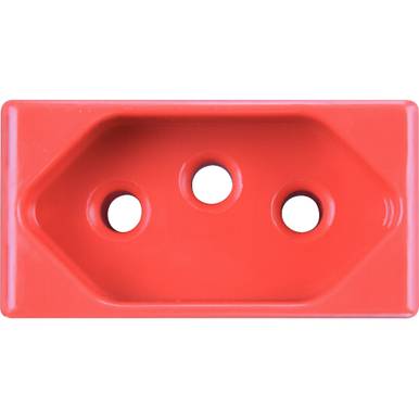 MÓDULO TRAMONTINA TOMADA (2P+T) 20A 250V REF. 57115/033 VERMELHO
