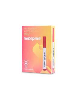 MARCADOR PINCEL QUADRO BRANCO MARK+ SLIM - VERMELHO - CX 12 - MAXPRINT