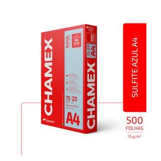 PAPEL CHAMEX COLOR 75G 500FLS - AZUL - UN - CHAMEX