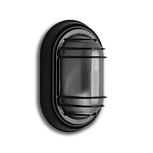 LUMINÁRIA TARTARUGA EM ALUMÍNIO TASCHIBRA 40W E27 PRETO P/ 1 LAMP