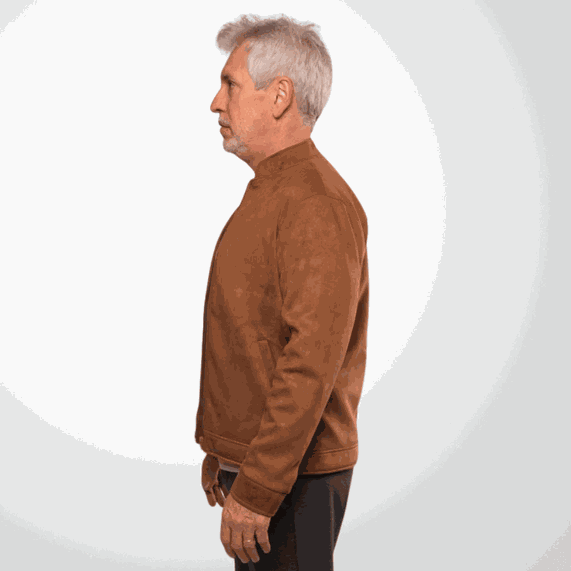 JAQUETA MASCULINA PADRÃO SUEDE CARAMELO