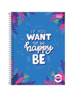 CADERNO UNIV CAPA DURA 16X1 256FLS - PEPPER FEM - PCT 2 - TILIBRA
