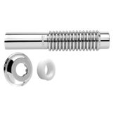 TUBO LIGACAO WC AJUST CROM C/ESPUDE 24cm BLUKIT