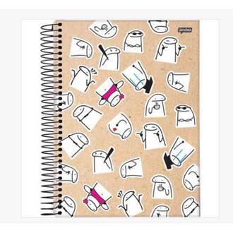 CADERNO UNIV CAPA DURA 10X1 160FLS - FLORK - UN - JANDAIA
