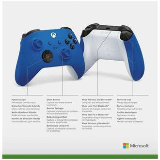 CONTROLE S/FIO XBOX AOMS0024 - SHOCK BLUE - AZUL - UN - MICROSOFT