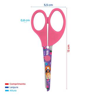 TESOURA ESCOLAR 13CM 623627 - PRINCESAS - DPL 12 - TRIS