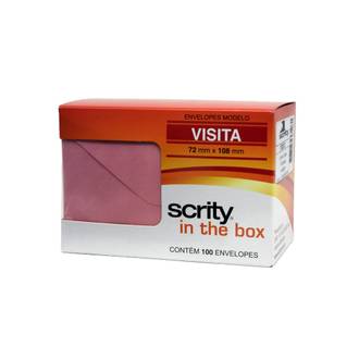 ENVELOPE COLOR VISITA 72X108 C/100 - ROSA CLARO - UN - SCRITY