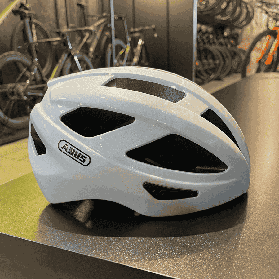 Capacete Abus Macator Branco Brilhante