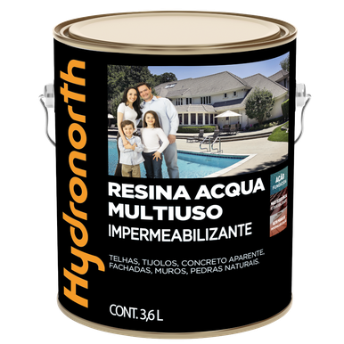 RESINA HYDRONORTH MULTIUSO ACQUA BRILHANTE INCOLOR 3.6L