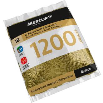 ELASTICO SUPER AMARELO 18 C/1200 - B05010418-07 - UN - MERCUR