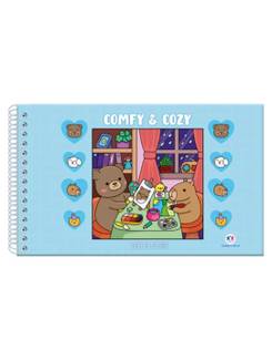 LIVRO DE COLORIR COMFY AND COZY - BLUE - UN - CIRANDA CULTURAL