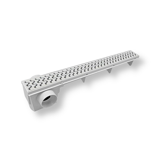 RALO LINEAR COM SIFONAGEM E SAÍDA LATERAL AMANCO 50 CM GR.VAZADA
