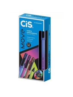 CANETA ESFEROGRAFICA MOVE 0,7MM - AZUL - CX 12 - CIS