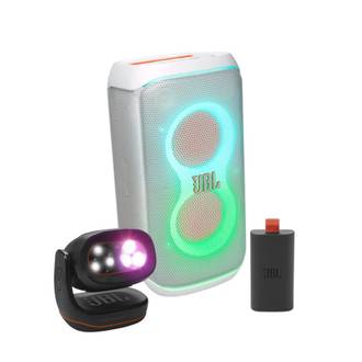 CAIXA DE SOM CLUB120 (9166) + BATERIA 200 + PARTYLIGTH BEAM - BRANCO - UN - JBL