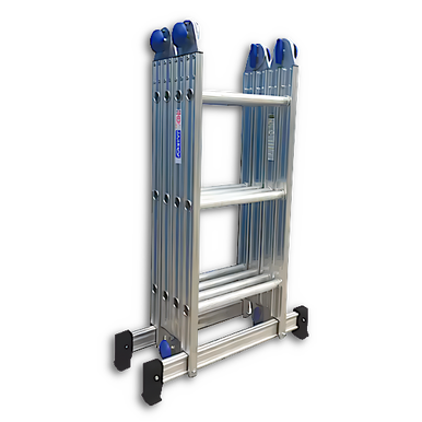 ESCADA DE ALUMÍNIO REAL ARTICULADA 4 X 4 DEGRAUS