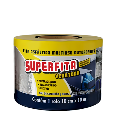 SUPERFITA VEDATUDO ALUMINIZADA 10CM X 10 METROS