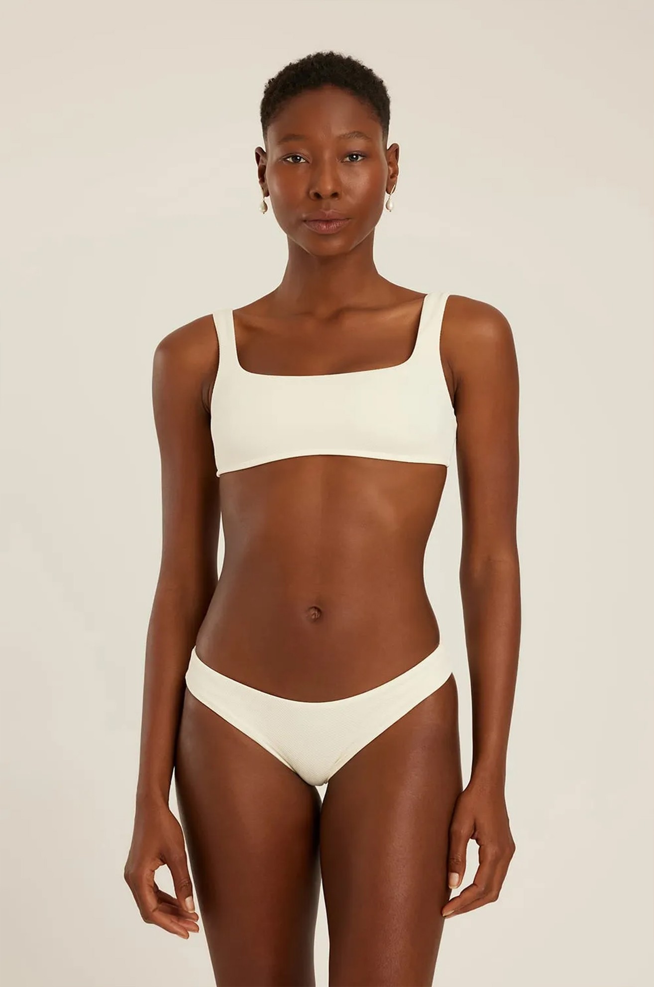 Calça athletic midi off white