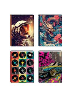 CADERNO 1/4 ESPIRAL CAPA DURA 80FLS - FLOW - PCT 5 - JANDAIA