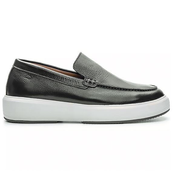 MOCASSIM MASCULINO CASUAL COURO FLOATER PRETO PADRÃO