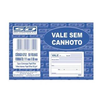 TALAO VALE SEM CANHOTO 100 FOLHAS 104X77MM - 10078 - PCT 20 - SAO DOMINGOS