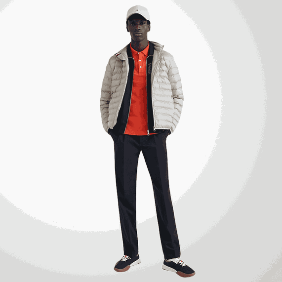JAQUETA MASCULINA ACOLCHOADA TÉRMICA CINZA TOMMY HILFIGER