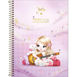 CADERNO UNIV CAPA DURA 1X1 80FLS - 308536 - JOLIE - PCT 4 - TILIBRA