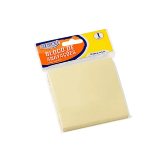 BLOCO ANOTACOES SMART NOTES 100F - 76X76 - BA7671 - AMARELO PASTEL - UN - BRW