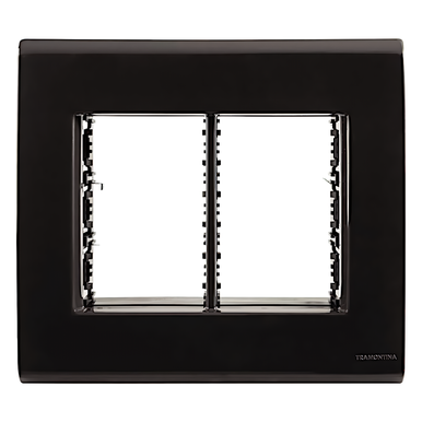 PLACA TRAMONTINA LINHA LIZ 4X4 6 POSTOS GRAFITE GRAFITE