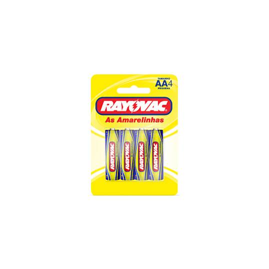 PILHA RAYOVAC AMARELINHAS AA (com 4)