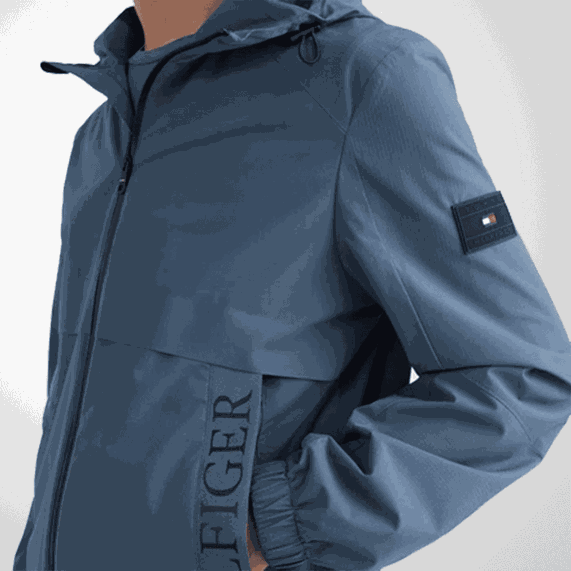JAQUETA MASCULINA RIPSTOP AZUL TOMMY HILFIGER