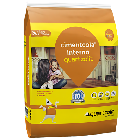 ARGAMASSA QUARTZOLIT TIPO ACI 20 KG CINZA USO INTERNO