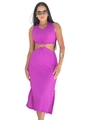 SAÍDA DE PRAIA MÍDI COM ARGOLA  ROXO FÚCSIA COLEÇÃO EU E ELA - 1