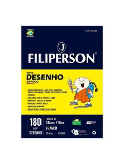 BLOCO DESENHO 180G A3 20FL - 01650 - BRANCO - UN - FILIPERSON