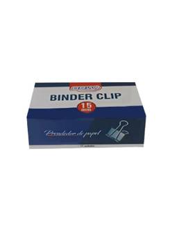 PRENDEDOR DE PAPEL 15MM C/12 BD1512 - PRETO - UN - BRW