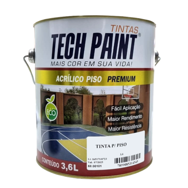 ACRÍLICO TECH PAINT PISO PREMIUM BRANCO 3.6L