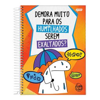 CADERNO UNIV CAPA DURA 1X1 80FLS - FLORK - PCT 4 - JANDAIA