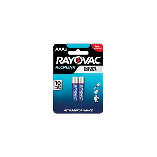 PILHA RAYOVAC ALCALINA AAA (com 2)