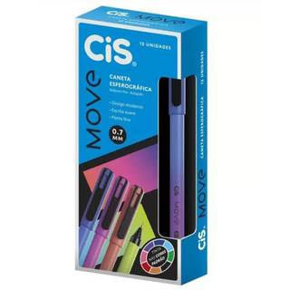 CANETA ESFEROGRAFICA MOVE 0,7MM - AZUL - CX 12 - CIS