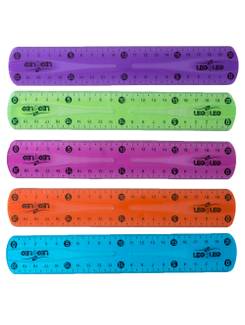REGUA FLEXIVEL COLORIDA 20CM 4567 - UN - LEO E LEO