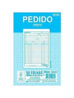 TALAO DE PEDIDO MEDIO 1/18 50X1 VIA 137X207MM 10039 - UN - SAO DOMINGOS