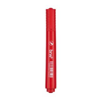 MARCADOR PINCEL PERMANENTE RECARREGAVEL - VERMELHO - UN - BRW
