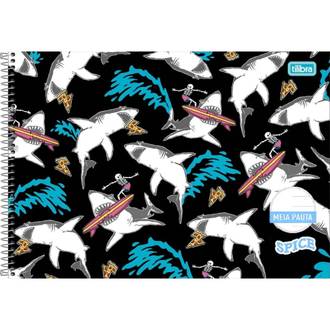 CADERNO MEIA PAUTA CAPA DURA 40FLS - SPICE - PCT 4 - TILIBRA