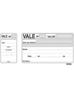 TALAO VALE COM CANHOTO 100 FOLHAS 155X70MM - 10079 - UN - SAO DOMINGOS